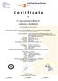 C e r t i f i c a t e