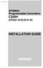 Cat.No. W218 E1 6. SYSMAC Programmable Controllers C200H (CPU21-E/23-E/31-E) INSTALLATION GUIDE