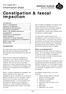 Constipation & faecal impaction