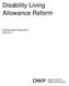 Disability Living Allowance Reform. Equality Impact Assessment May 2012