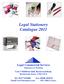 Legal Stationery Catalogue 2011