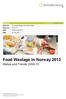 Food Wastage in Norway 2013