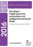 Key stage 1 English grammar, punctuation and spelling test framework (draft)