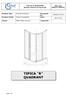 TIPICA R QUADRANT TIPICA R QUADRANT SPARE PARTS CATALOGUE. Product Type Shower Enclosure Document N : Product Model Tipica R Quadrant Data:
