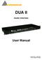 DUA II Audio Interface User Manual