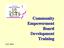 Community Empowerment Board Development Training