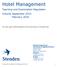 Hotel Management. Teaching and Examination Regulation Cohorts September 2015 February 2016