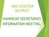 MID LEINSTER DISTRICT HANDICAP SECRETARIES INFORMATION MEETING