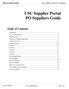 USC Supplier Portal (PO Suppliers)
