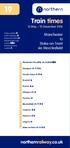 Train times. northernrailway.co.uk. Manchester to Stoke-on-Trent via Macclesfield. 15 May 10 December 2016. Manchester Piccadilly.