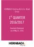HORNBACH Holding AG & Co. KGaA Group. 1 st QUARTER 2016/2017