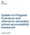Update on Progress 8 measure and reforms to secondary school accountability framework