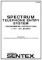 SPECTRUM TELEPHONE ENTRY SYSTEM PROGRAMMING INSTRUCTIONS (-101/-301 BOARD)