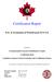 Certification Report