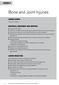 Bone and Joint Injuries