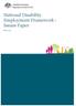 National Disability Employment Framework - Issues Paper. May 2015