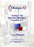 Analyze IQ Spectra Manager Version 1.2