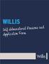 WILLIS. Self Administered Pensions and Application Form