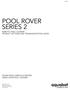 POOL ROVER SERIES 2 ROBOTIC POOL CLEANER PRODUCT SETTINGS AND TROUBLESHOOTING GUIDE