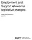 Employment and Support Allowance legislative changes. Equality Impact Assessment April 2012