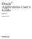 Oracle Applications User s Guide