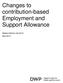 Changes to contribution-based Employment and Support Allowance. Welfare Reform Act 2012 May 2012