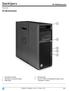 QuickSpecs. HP Z640 Workstation. HP Z640 Workstation. Overview