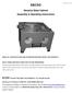 SBC90. Abrasive Blast Cabinet Assembly & Operating Instructions