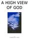 A HIGH VIEW OF GOD. by Evangelist Norman R. Stevens