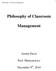 Philosophy of Classroom. Management