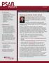 PSAB CCSP. Message from the Chair. April 2013. In This Issue. PSAB Mission. Upcoming PSAB Meetings