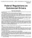 Federal Regulations on Commercial Drivers