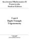 Accelerated Mathematics II Frameworks Student Edition Unit 4 Right Triangle Trigonometry