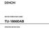 AM-FM STEREO/DAB TUNER TU-1800DAB OPERATING INSTRUCTIONS