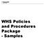 WHS Policies and Procedures Package - Samples