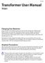 Transformer User Manual
