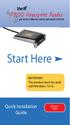 Start Here. P5100 Fingerprint Reader. Quick Installation Guide. Verifi. IMPORTANT. This product must be used with Windows 7 or 8.