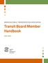 AMERICAN PUBLIC TRANSPORTATION ASSOCIATION. Transit Board Member Handbook