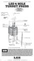 LEE 4 HOLE TURRET PRESS