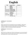 English. Grade Courses Offered Semesters