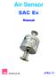 Air Sensor. SAC Ex. Manual ATEX. AQ Elteknik AB