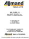 ML 6/ML 8 PARTS MANUAL