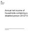 Annual net income of households containing a disabled person 2012/13