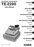 TE-2200. User s Manual. Introduction. Getting Started. Introducing the Terminal. Basic Operations & Setups. Advanced Operations.