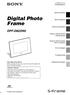 Digital Photo Frame DPF-D82/D92