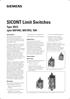 SICONT Limit Switches Type 3SE3 upto 500 VAC, 600 VDC, 10A
