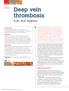 Deep vein thrombosis