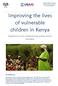 Improving the lives of vulnerable children in Kenya