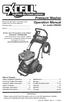 Pressure Washer Operation Manual for model VR2500