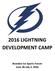 2016 LIGHTNING DEVELOPMENT CAMP